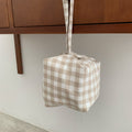 Color Contrast Plaid Mini Pouch - DippedShop Wholesale - #4083