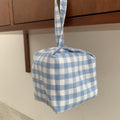 Color Contrast Plaid Mini Pouch - DippedShop Wholesale - #9619