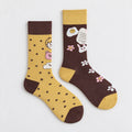 Asymmetrical Cartoon Crew Socks - DippedShop Wholesale - #3571