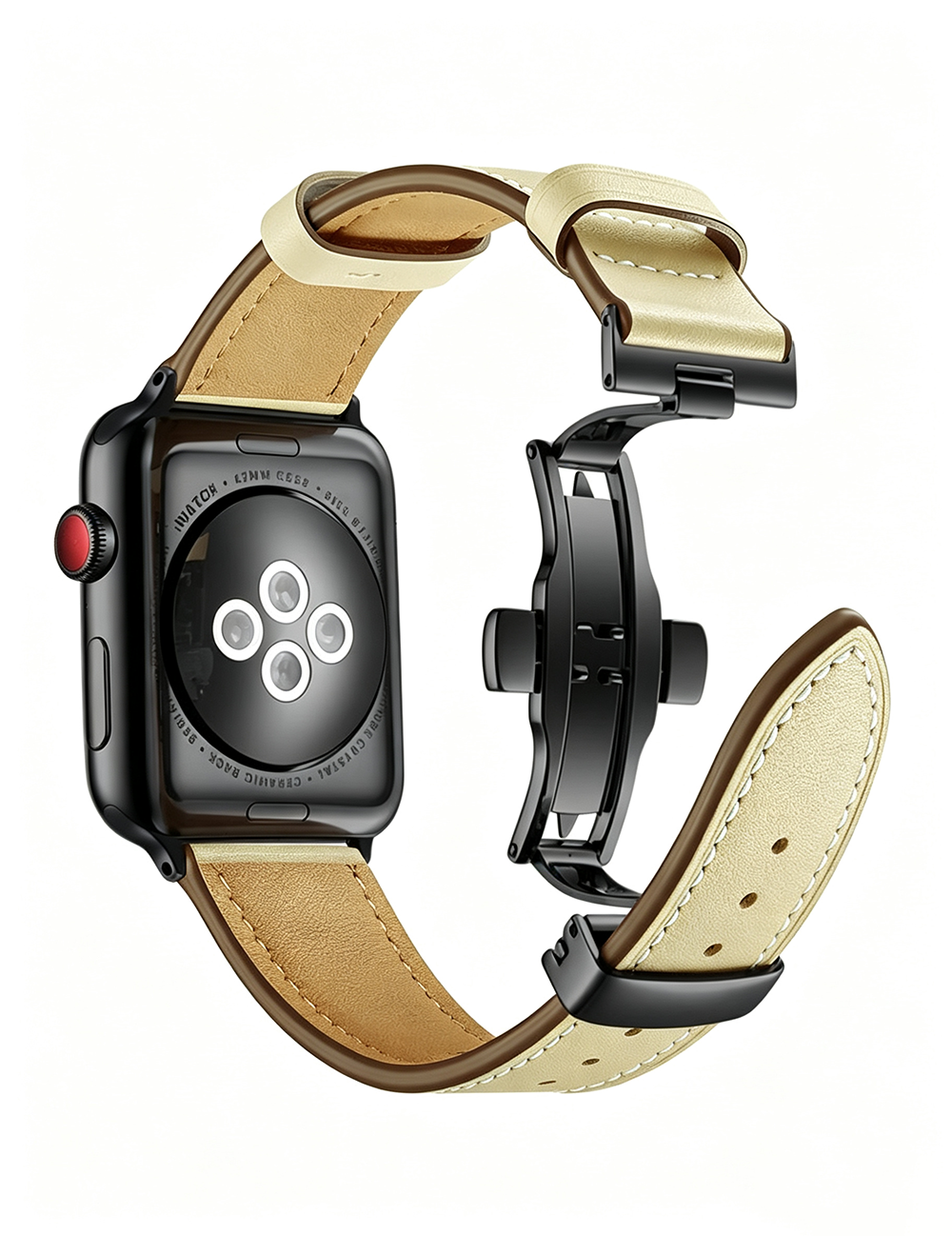Simple Solid Color PU Leather Watch Band 6W6JWA118