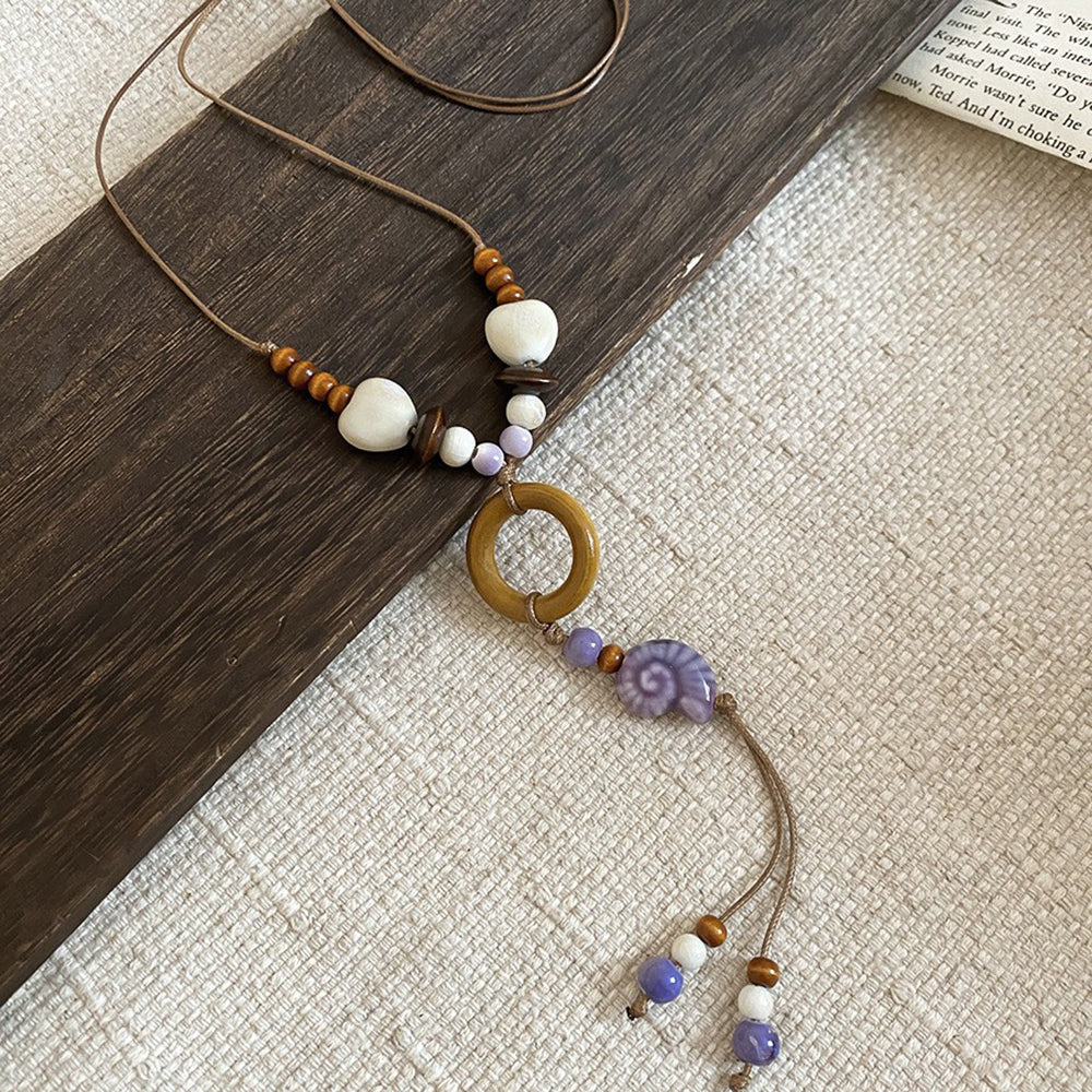 Wooden Hat Pendant Necklace - DippedShop Wholesale - #6131