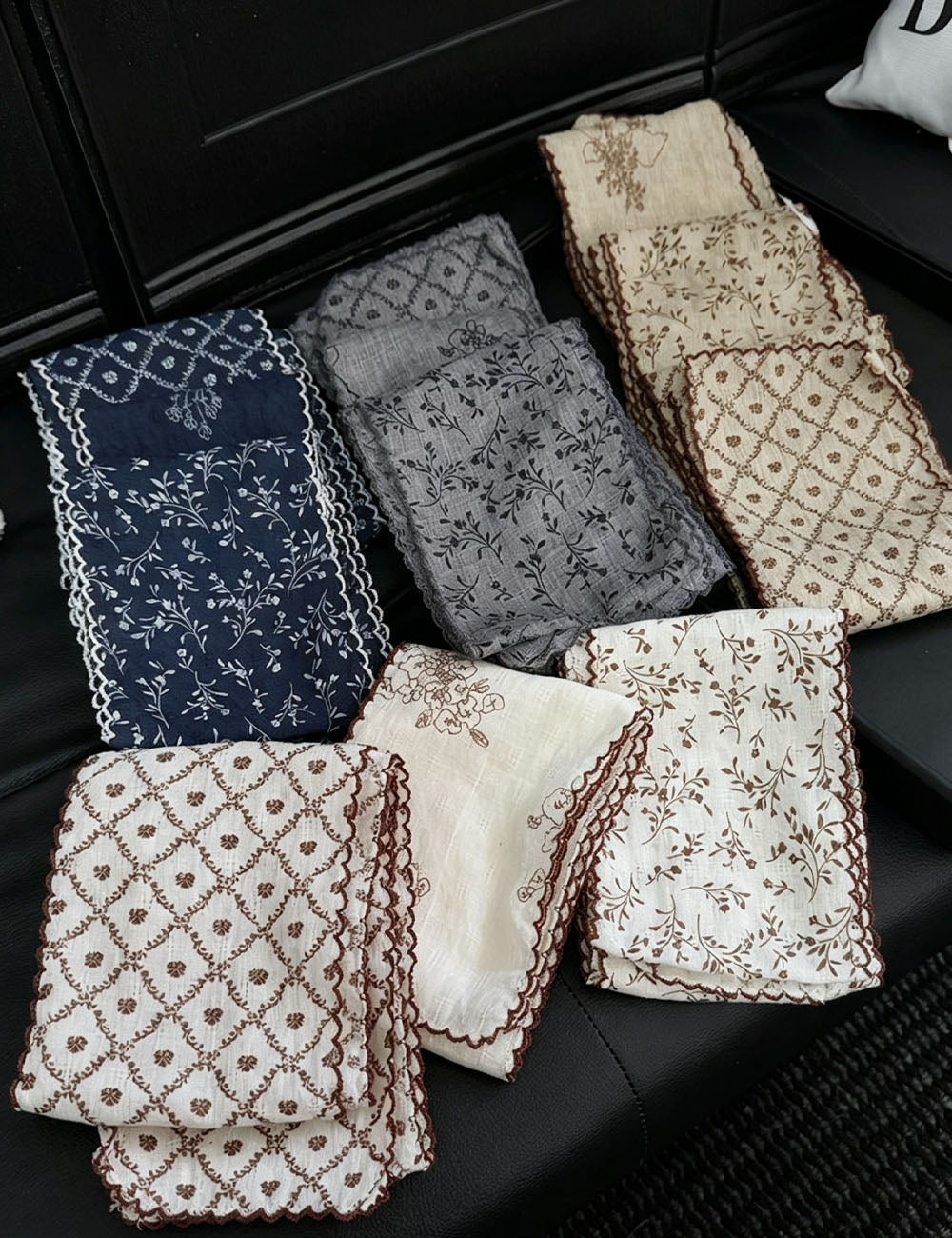 Chic Floral Print Lightweight Silk Scarf 6W6NSI235
