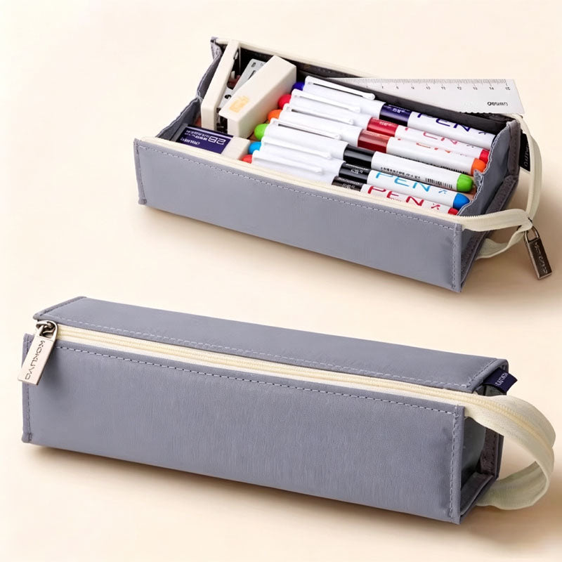 Minimalist Solid Color Pencil Case with Handle 6S10BOB1062