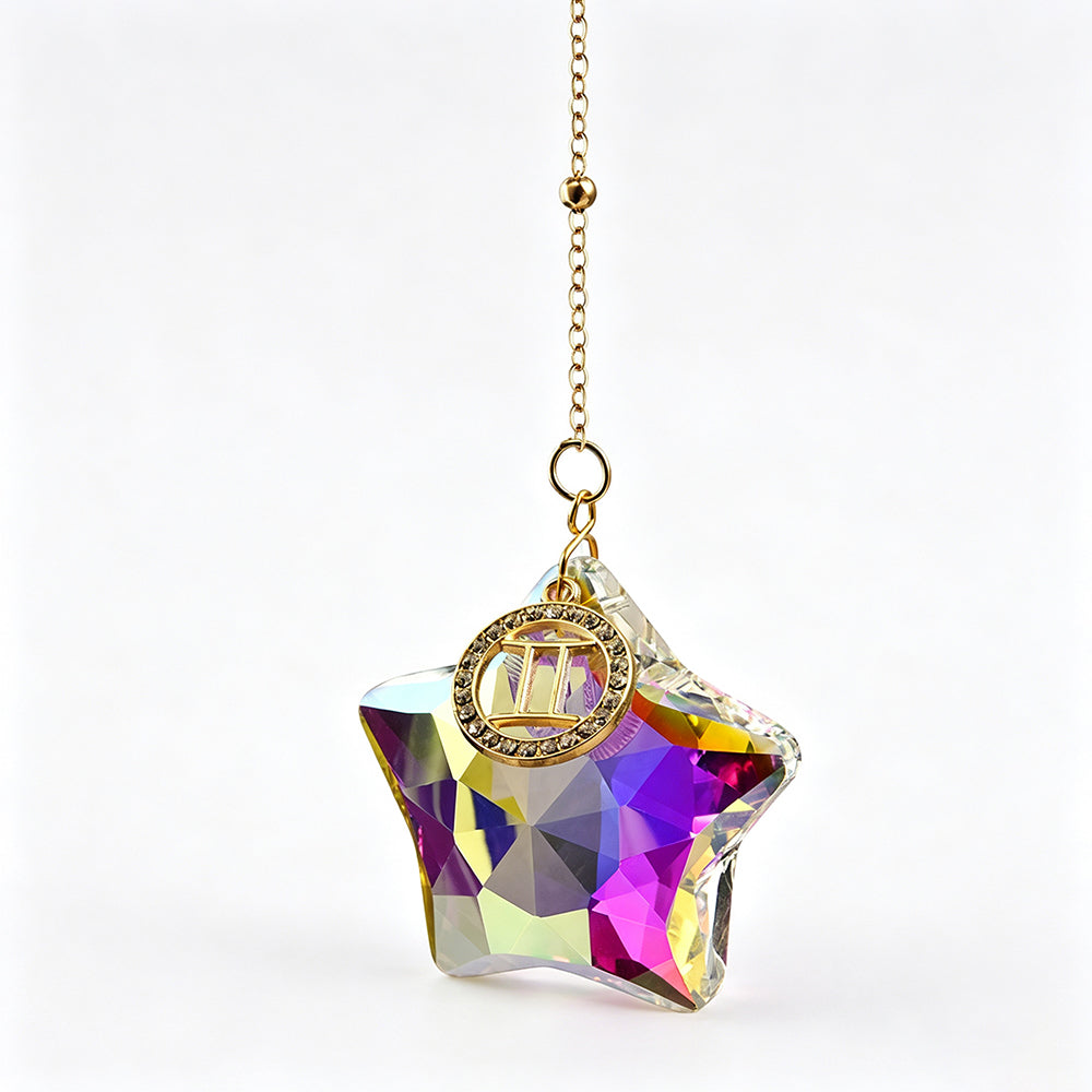 12 Zodiac Signs Crystal Star Hanging Sun Catcher 6H7HLS198