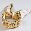 Chunky Gold Hammered Hollow Cuff Scarf Bracelet 6W6JBR746