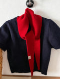 Solid Color Wool Knit Triangle Skinny Scarf 6W6NSW271