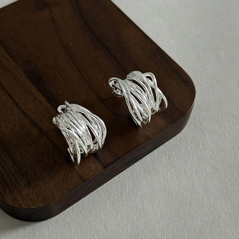 C-shape Stud Earrings - DippedShop Wholesale - #3971