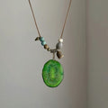 Flower Resin Pendant Necklace - DippedShop Wholesale - #8579