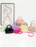 Fashion Solid Color Jelly Clear Tote Crossbody Bag 6W10BBG2112