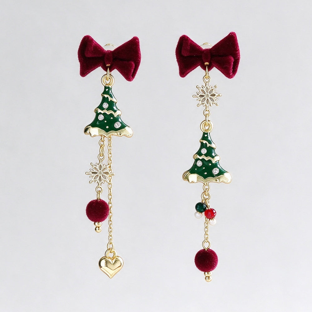 Christmas Tree Drop Earrings - DippedShop Wholesale - #3171