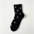 Flower Print Crew Socks - DippedShop Wholesale - #0019