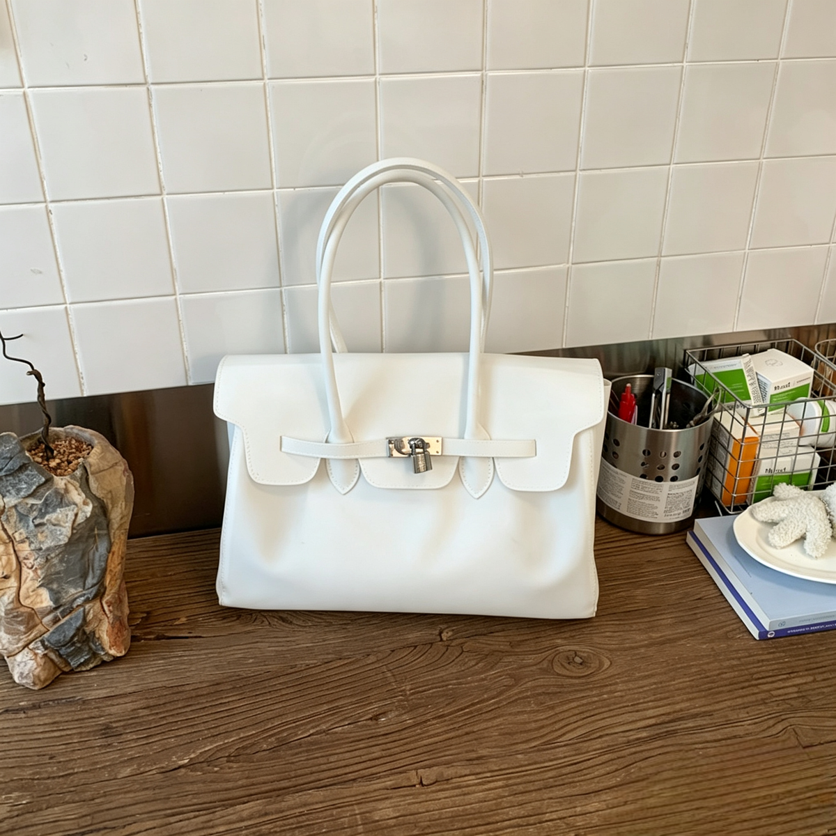 Trendy Candy Color Jelly Tote Shoulder Bag 6W10BBG2111