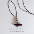 Wooden Geometric Pendant Necklace - DippedShop Wholesale - #4115