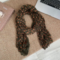 Vintage Zebra Leopard Print Long Silk Scarf 6W6NSC226