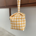Color Contrast Plaid Mini Pouch - DippedShop Wholesale - #1315