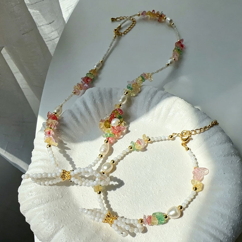 Vintage Pearl Bow Necklace - DippedShop Wholesale - #4723