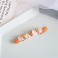 Dainty Irregular Stone Beaded Hair Barrette 6W6HCP1262