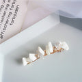 Dainty Irregular Stone Beaded Hair Barrette 6W6HCP1262
