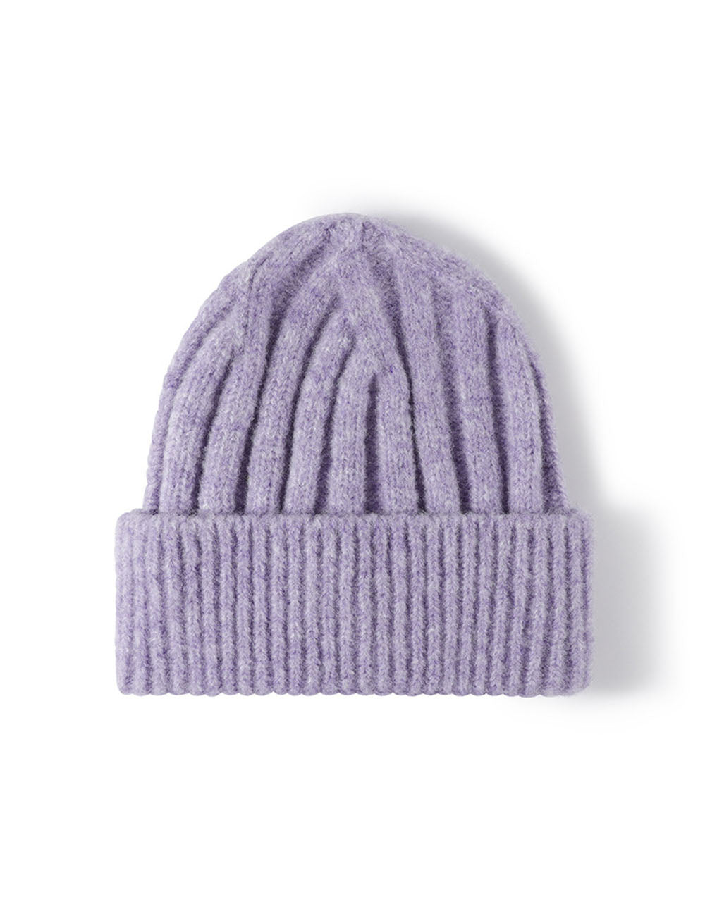 Fuzzy Ribbed Beanie Knitted Warm Winter Hat DP25F640