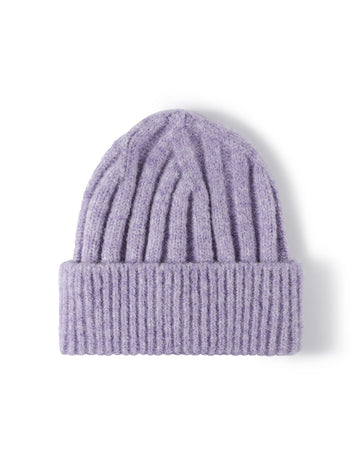 Fuzzy Ribbed Beanie Knitted Warm Winter Hat DP25F640