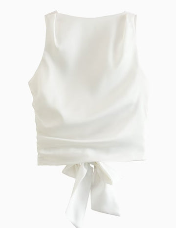 Sexy Backless Tie Back Cropped Top DP25D425