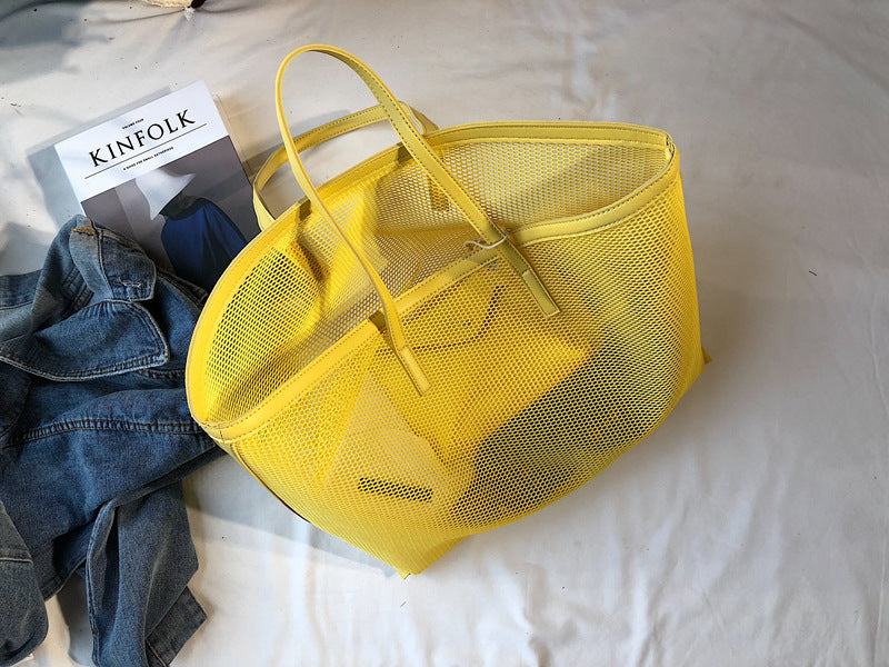 Stylish Solid Color Large Capacity Tote Bag 8CW6BBG462L