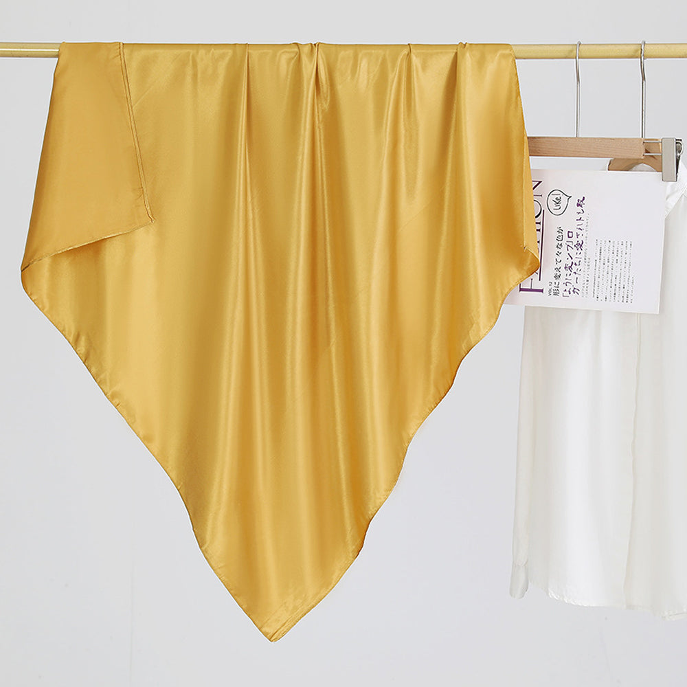 Minimalist Solid Color Soft Square Satin Scarf 6W6NSC234