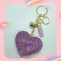 Rhinestone Heart Tassel Bag Charm - DippedShop Wholesale - #1411
