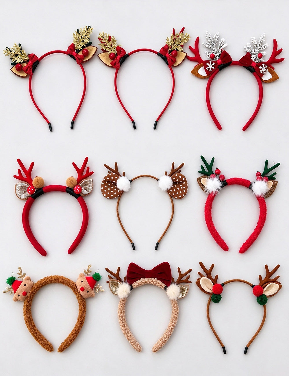 Reindeer Antler Plush Headband - DippedShop Wholesale - #7587