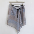 Retro Floral Print Asymmetrical Tie Waist Hip Scarf 6W1SL44