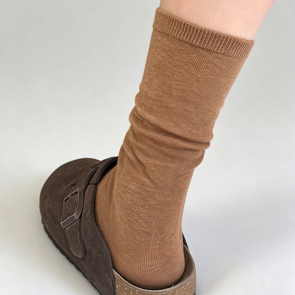 Cotton Slouchy Crew Socks - DippedShop Wholesale - #0723
