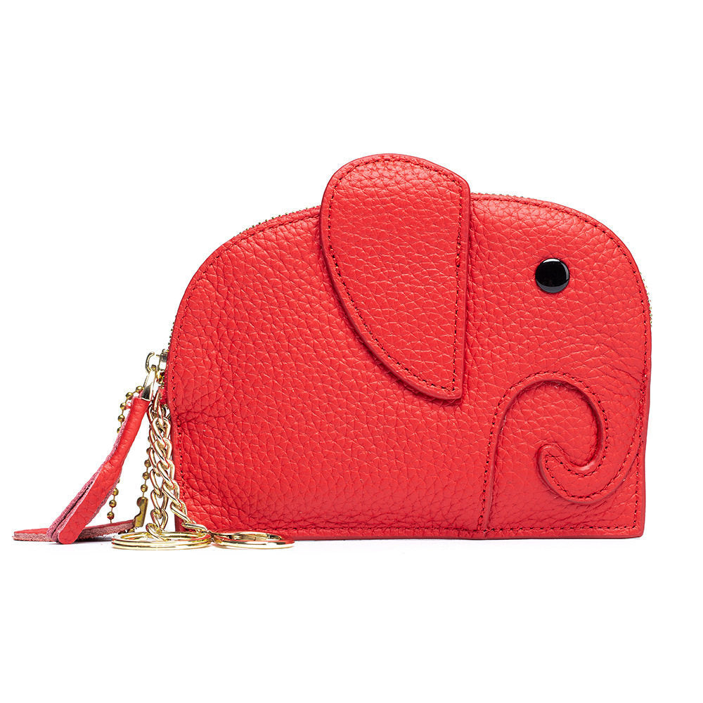 Cute Elephant Leather Mini Coin Purse 6W10BWB303