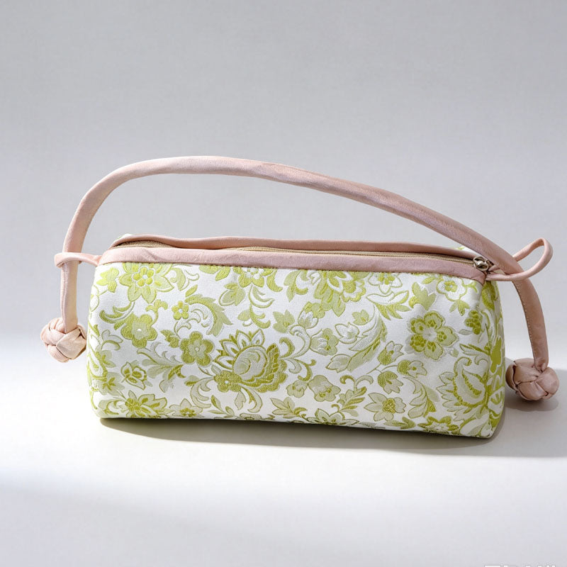 Elegant Floral Jacquard Color Block Handbag 6S10BBG1556