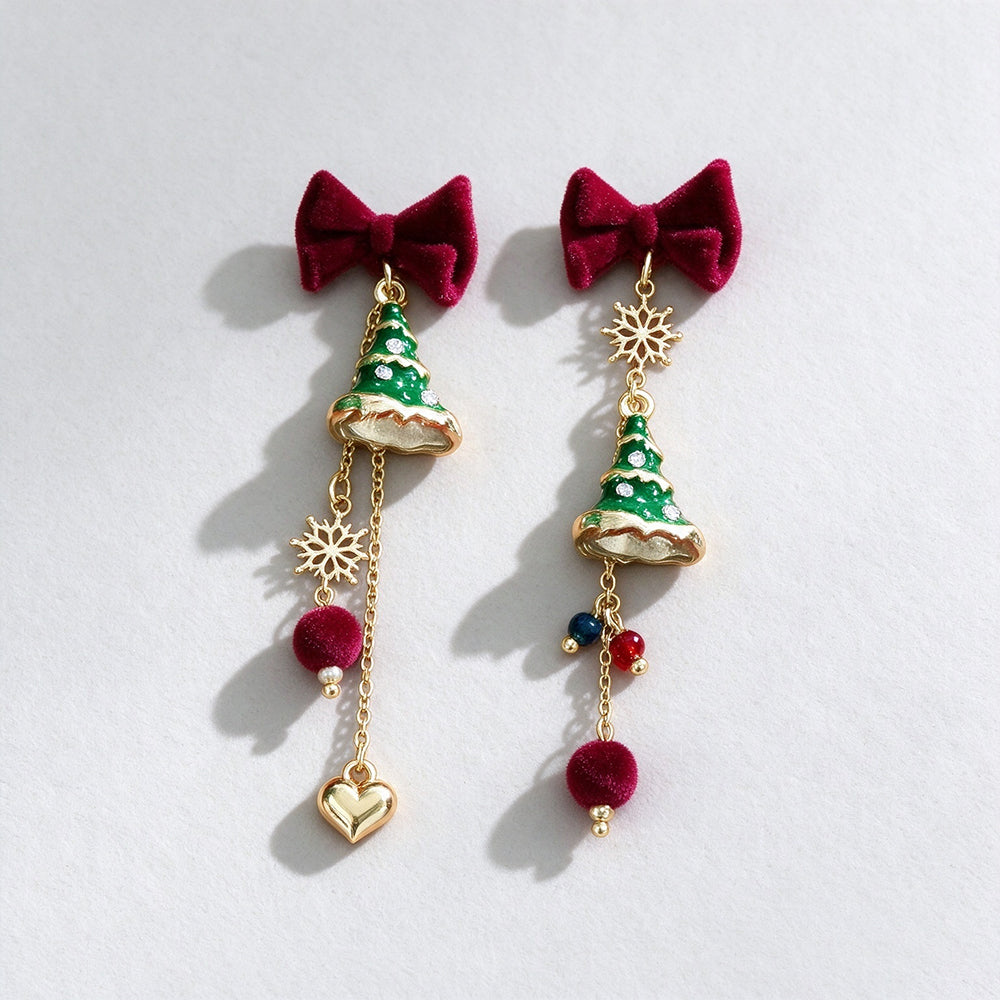 Christmas Tree Drop Earrings - DippedShop Wholesale - #5939