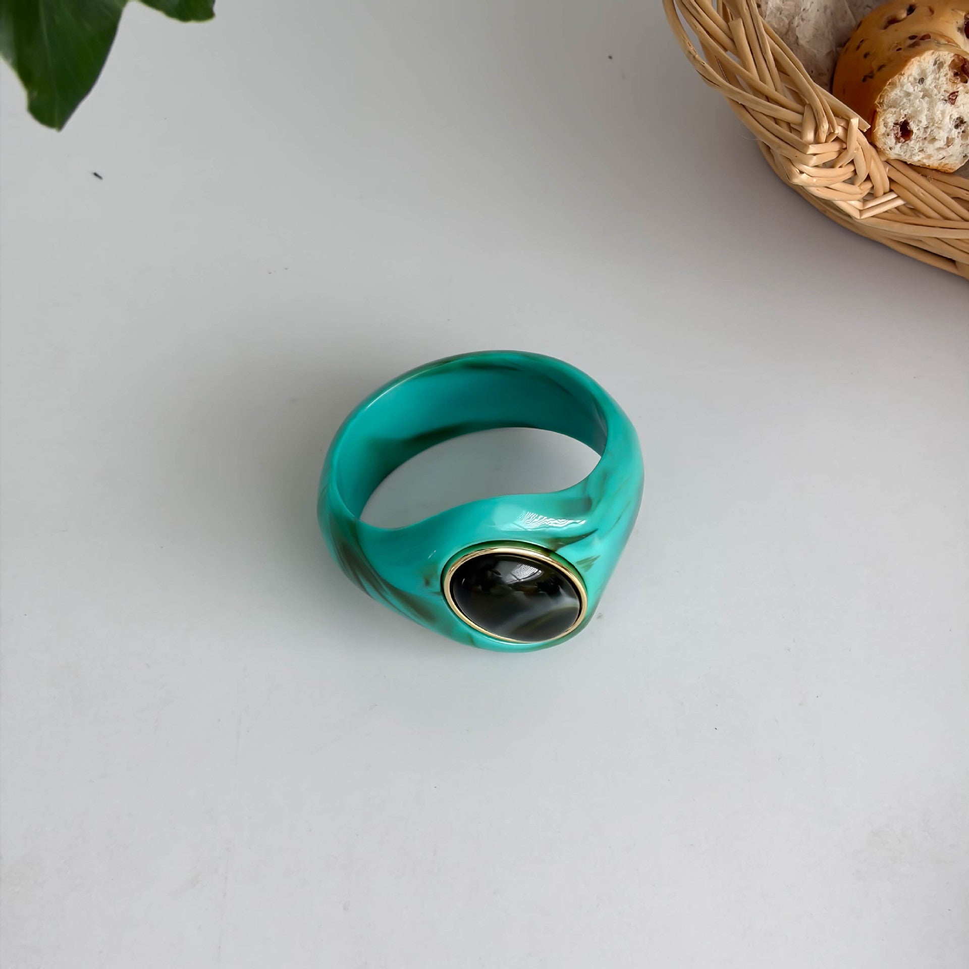 Natural Stones Irregular Weave Resin Bracelets 6W6JBR621
