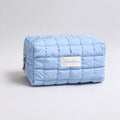 Minimalist Solid Color Quilt Shell Cosmetic Bag 6C5CO271