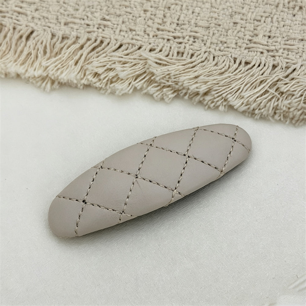 Minimalist PU Leather No-Crease Snap Hair Clip 6W6HCP1621