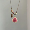 Flower Resin Pendant Necklace - DippedShop Wholesale - #1347