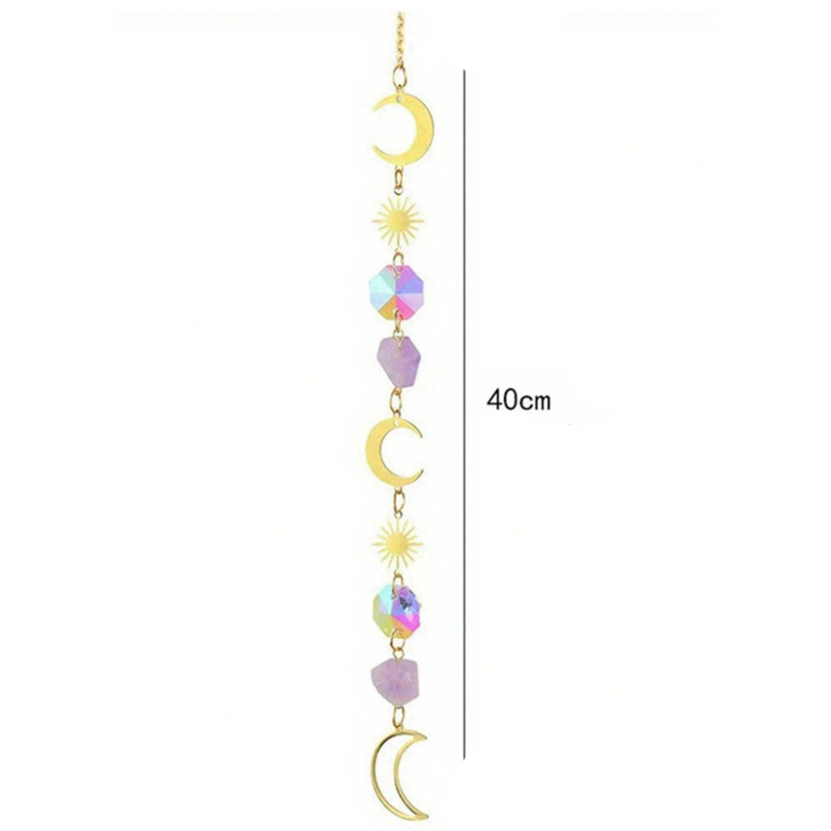 Celestial Moon Star Crystal Wind Chime Suncatcher 6H7HLS201