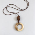 Wooden Hat Pendant Necklace - DippedShop Wholesale - #7203