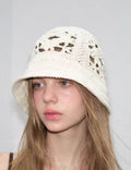 Vintage Crochet Floral Bucket Hat - DippedShop Wholesale - #4819