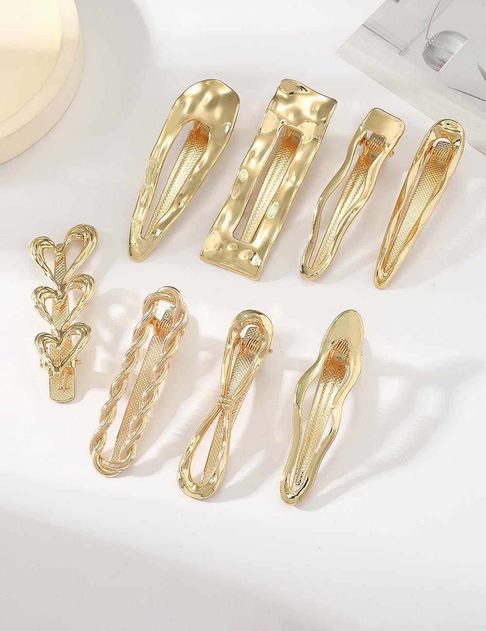 Vintage Geometric Gold Hair Clip - DippedShop Wholesale - #2275