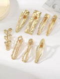 Vintage Metal Geometric Gold Plated Hair Clip MK2MBEP6W6HCP370