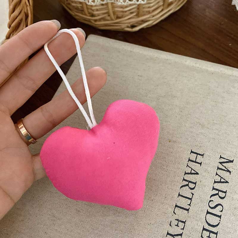 Sweet Floral Letter Embroidered Heart Bag Charm DP25E487