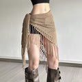 Boho Crochet Hollow Fringe Triangle Hip Wrap MK2BW6W1SL02