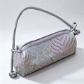 Elegant Floral Jacquard Color Block Handbag 6S10BBG1556