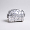 Minimalist Solid Color Quilt Shell Cosmetic Bag 6C5CO271