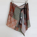 Retro Floral Print Asymmetrical Tie Waist Hip Scarf 6W1SL44
