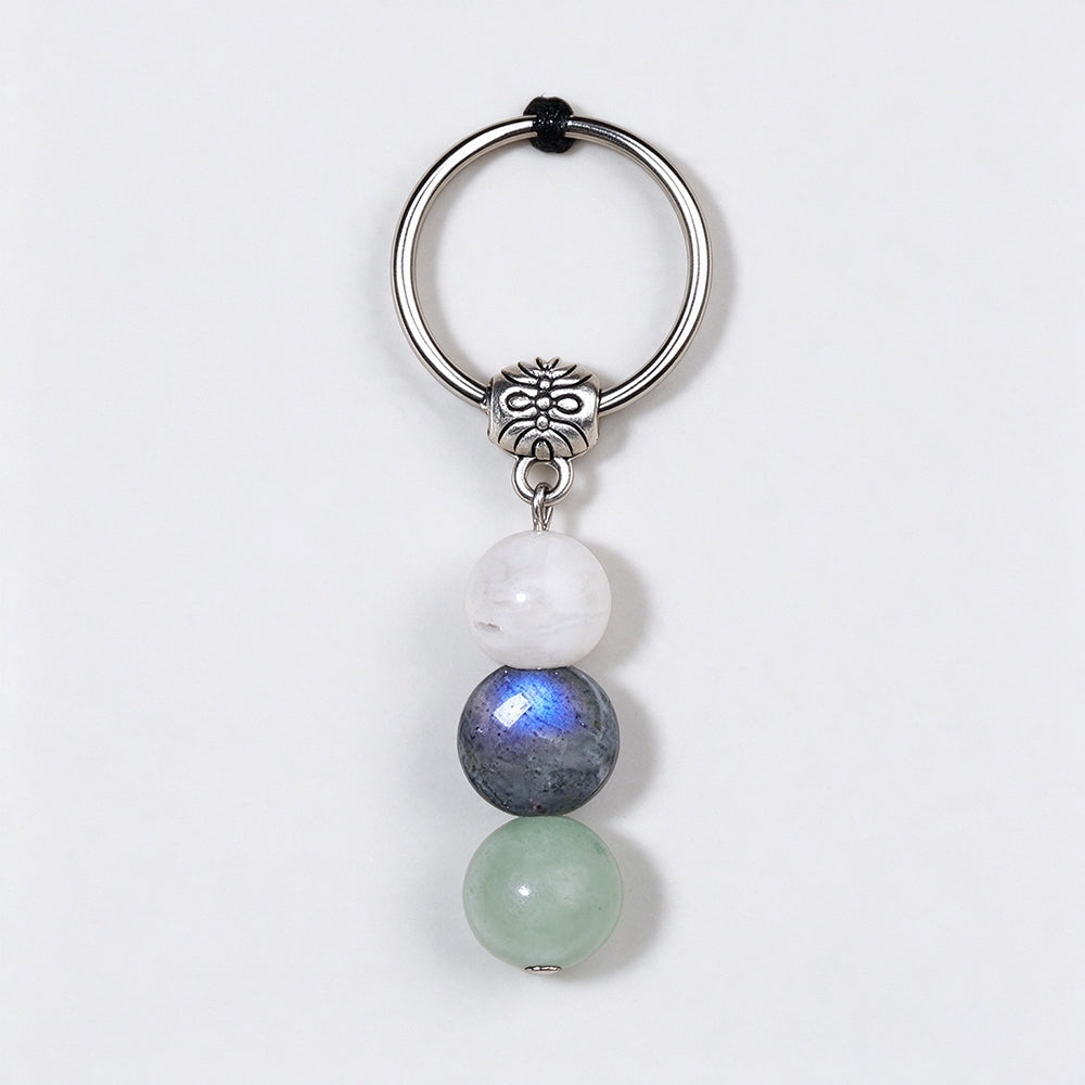 Natural Stone Crystal Keychain - DippedShop Wholesale - #3171