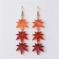 Maple Leaf Pearl Drop Earrings - DippedShop Wholesale - #2099